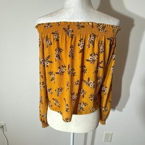 Women's Yellow /Mustard Crop Top by Divided H&M - Size Small